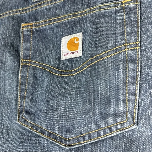 Carhartt Mens Blue Jeans 50x32, Work, Social Western Wear, Dark Wash - Picture 2 of 11